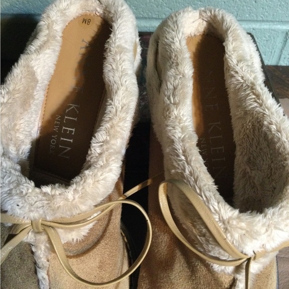 Anne Klein n.y. NWOT slip ons warm fur lined mules size 8 - Picture 9 of 10